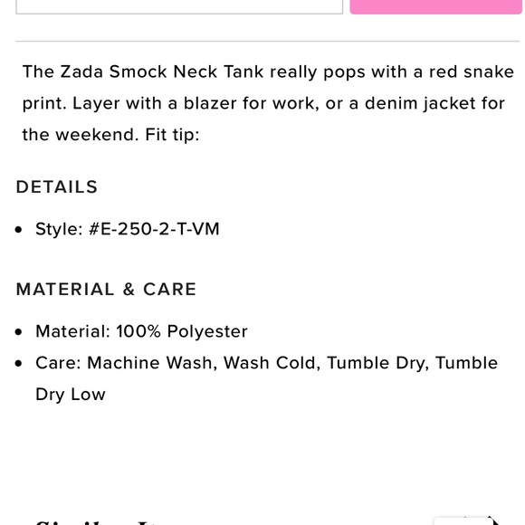 ❗️NWT❗️| Allison Joy | Zada Smock Tank. Size L. - Picture 4 of 9